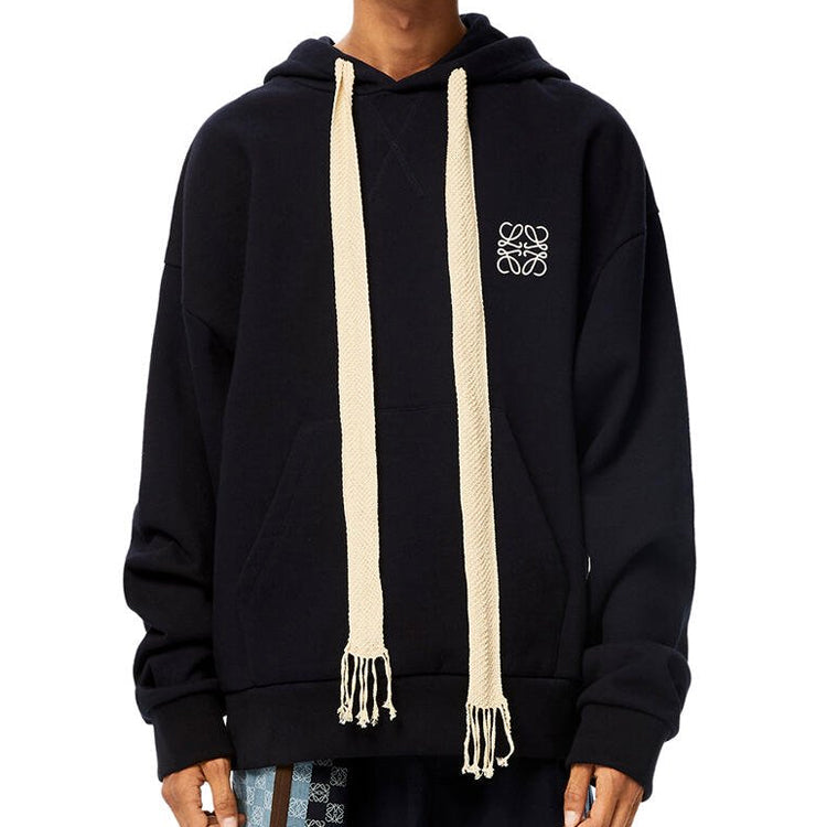 Men's LOEWE Anagram Embroidered hooded Long Sleeves Navy Blue H6109700SI-5110