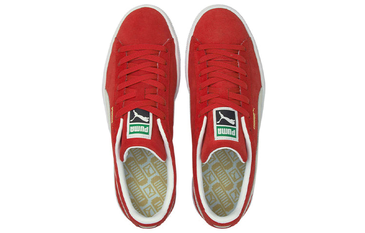 PUMA Suede Classic Xxi Minimalistic Cozy Retro Casual Skate Shoes Unisex Red White 385378-02