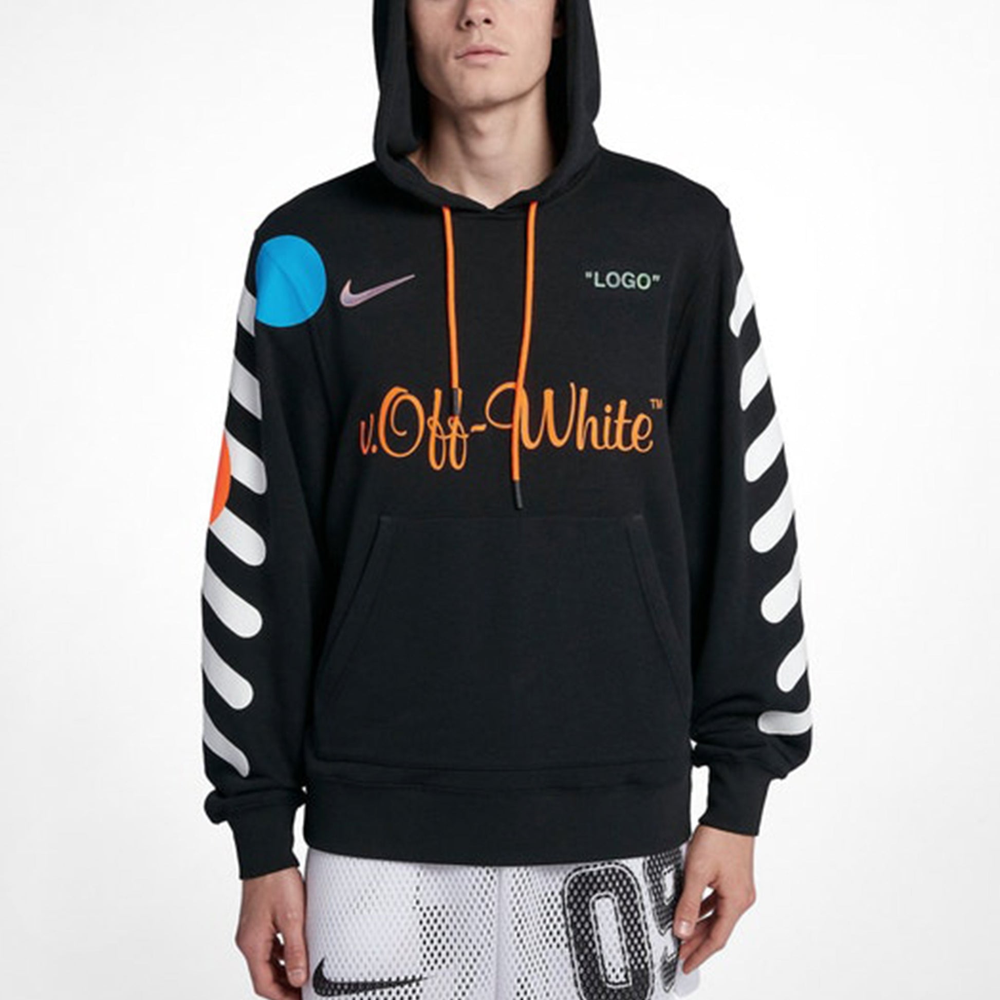 Nike x Off-White Hoodie 'Black Total Orange' AA3257-010