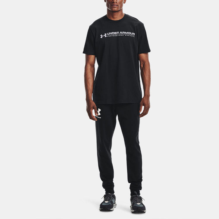 Men's Under Armour Training Sports Round Neck Short Sleeve Black 1366468-001