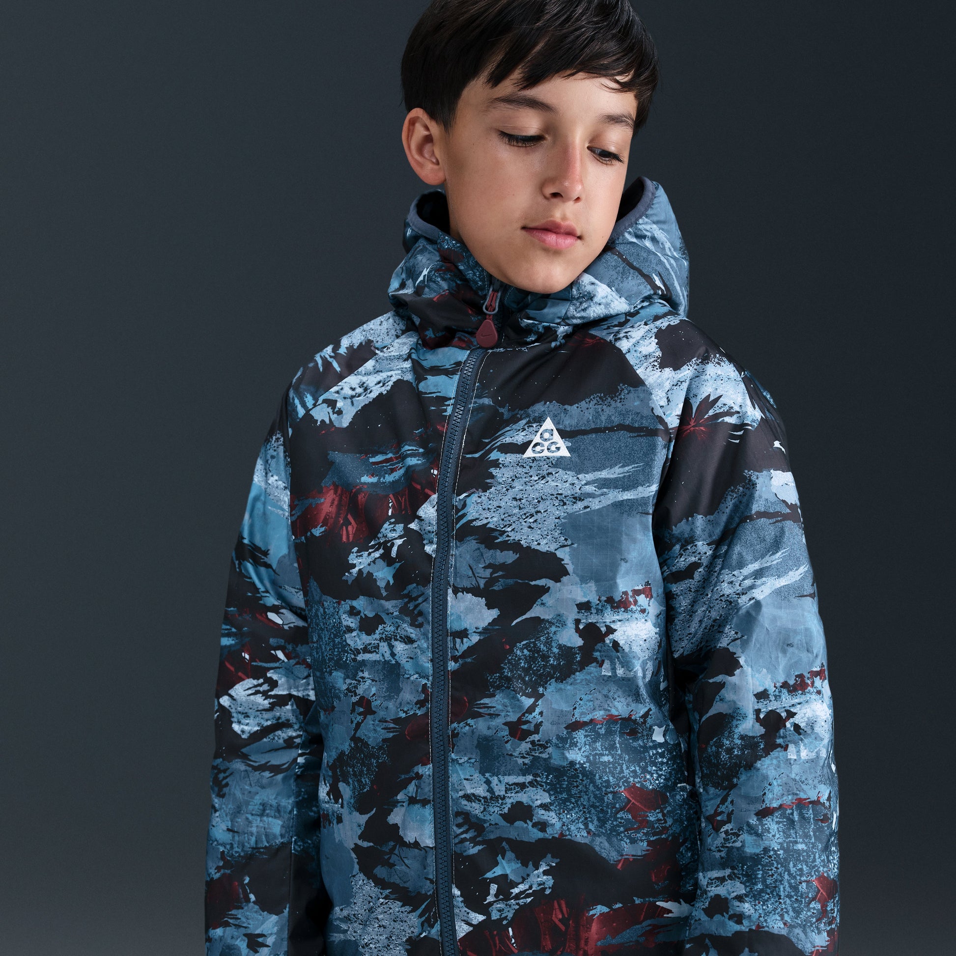 (GS) Nike ACG Lava Flow Therma-FIT ADV Jacket 'Thunder Blue Summit White' HQ9648-437