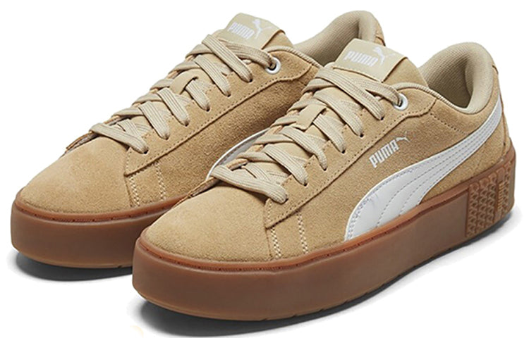 (WMNS) PUMA Smash Platform V2 Suede 'Pale Khaki' 373037-03