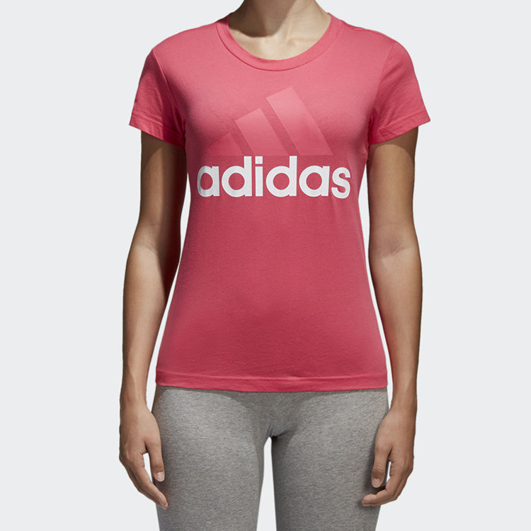 (WMNS) adidas Logo Printing Pink/White CF8821