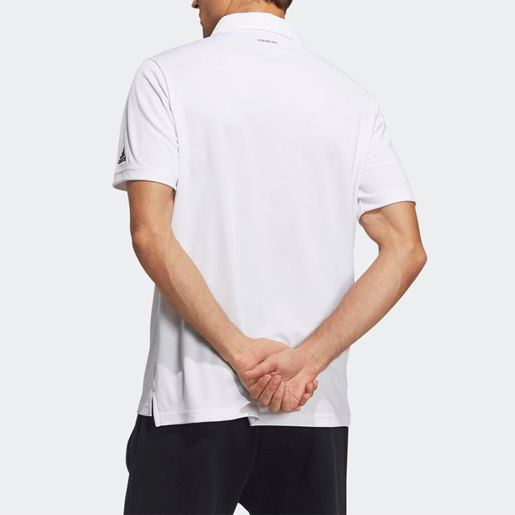 adidas Solid Color Athleisure Casual Sports Short Sleeve Polo Shirt White GN0810