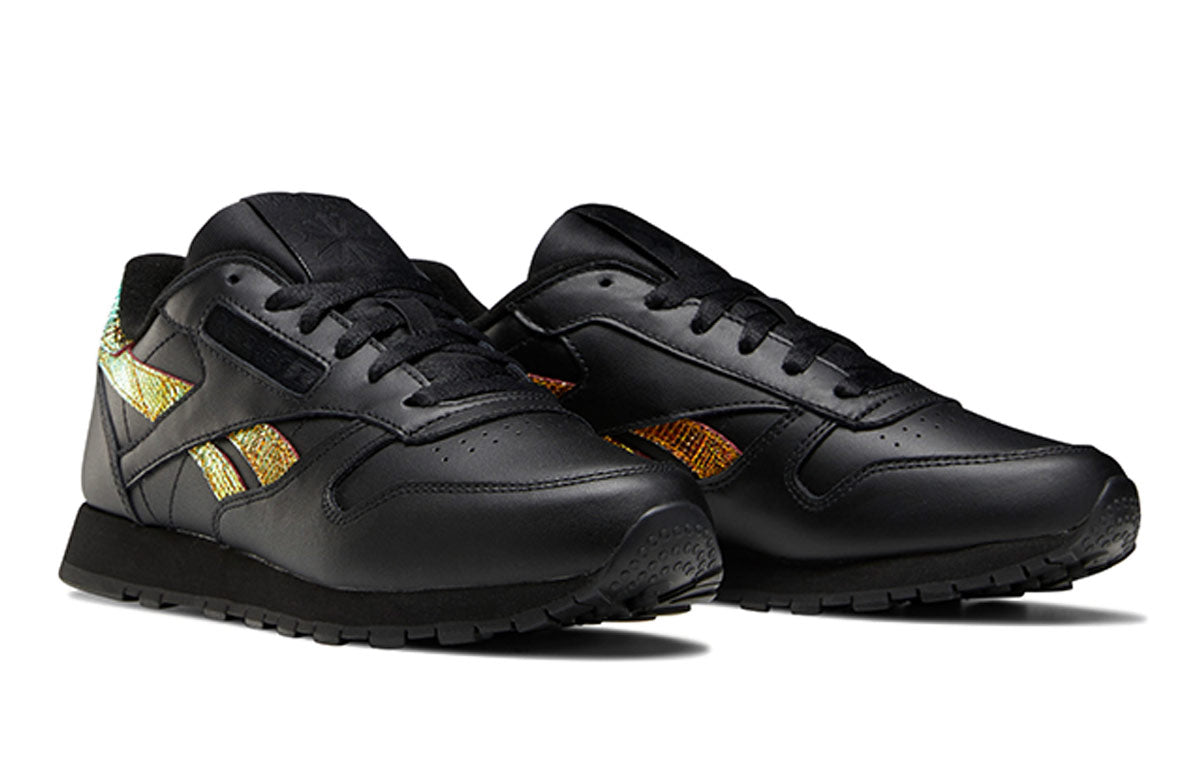 (WMNS) Reebok Classic Leather 'Black Yellow' FW6164
