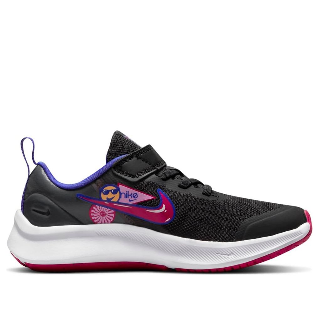 (PS) Nike Star Runner 3 SEVelcro 'Black Pink Rise' DJ4697-013