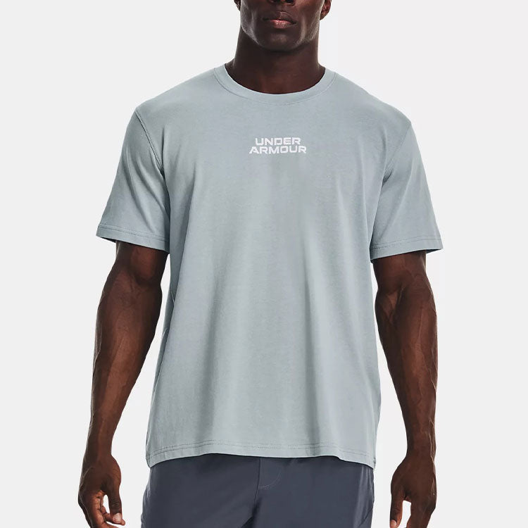 Under Armour Outline Heavyweight T-shirt 'Grey Blue' 1379109-465