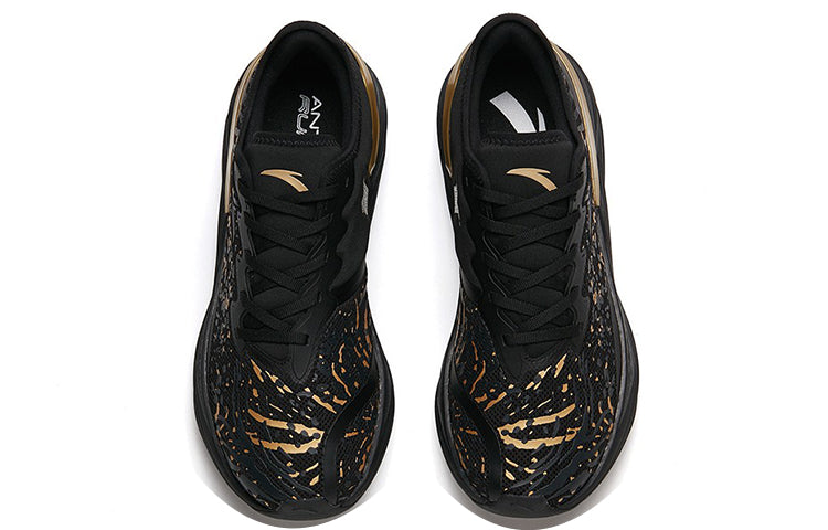 ANTA Chuang 2.0 Lace-up Running Shoes 'Black Gold' 112215586-6