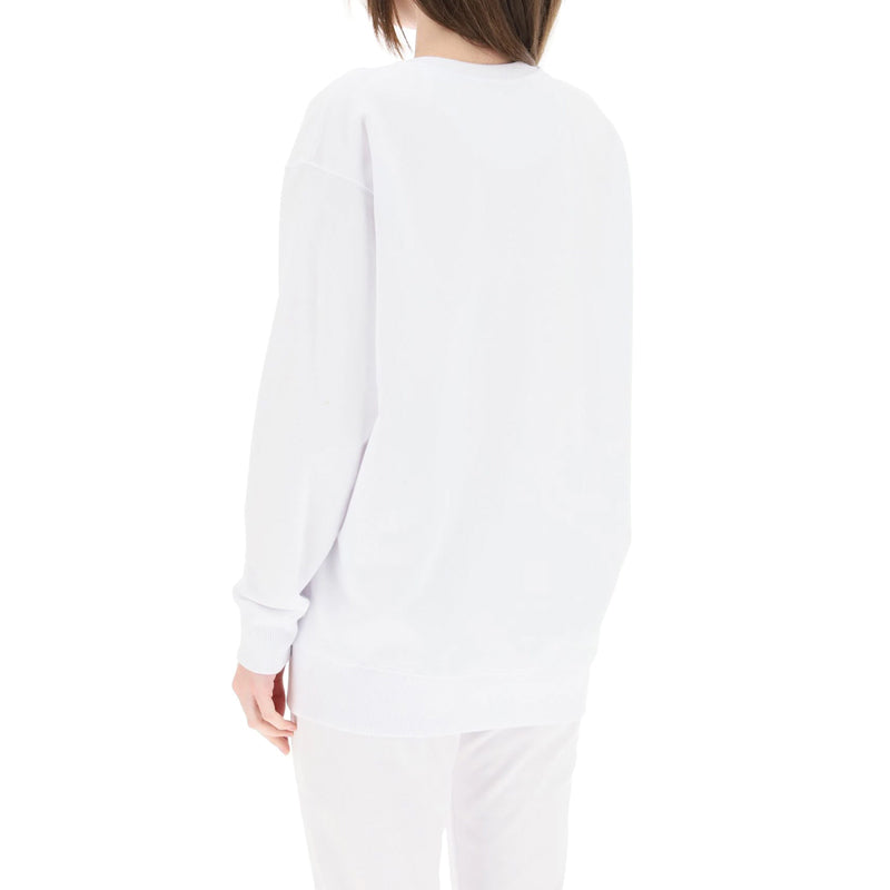 (WMNS) FENDI Alphabet Logo Round Neck Long Sleeves Hoodie White FS7248AFLCF0ZNM