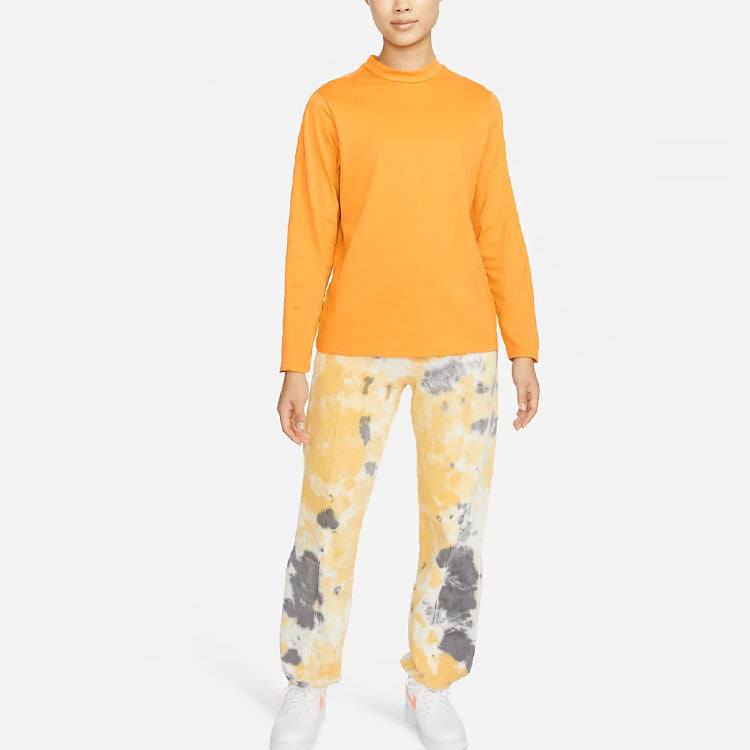 (WMNS) Nike Sportswear Dri-FIT ADV Tech Pack Solid Color Breathable Half Turtleneck Long Sleeves Yellow T-Shirt DD4629-738