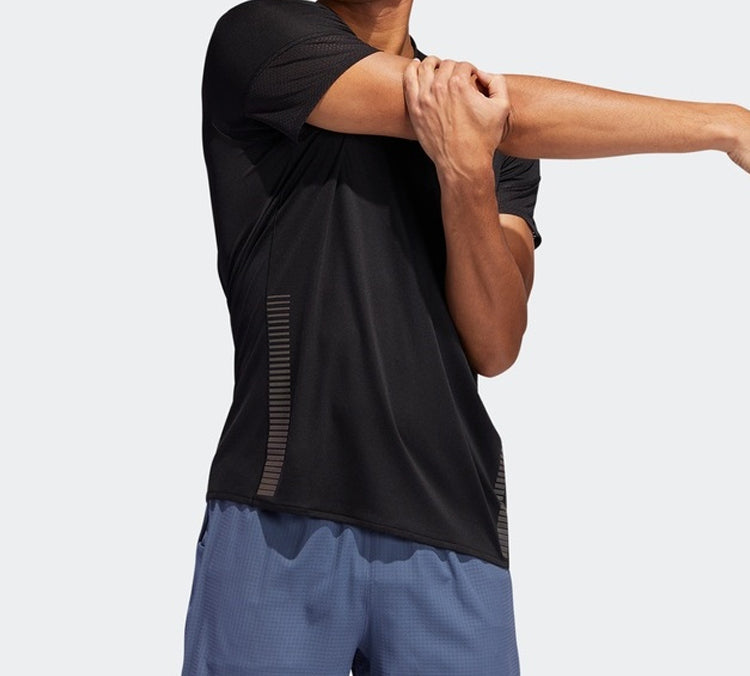 adidas Round-neck Casual Short-sleeve Tee Men Black EI6321