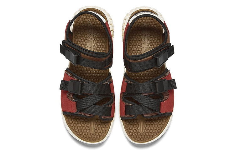 Skechers Monster Velcro Functional Outdoor Open Toe Flat Heel Sports Brown Sandals 237296-BRMT