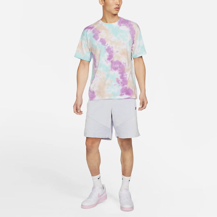 Nike Sportswear Sports Loose Tie Dye Printing Round Neck Short Sleeve DB6150-100