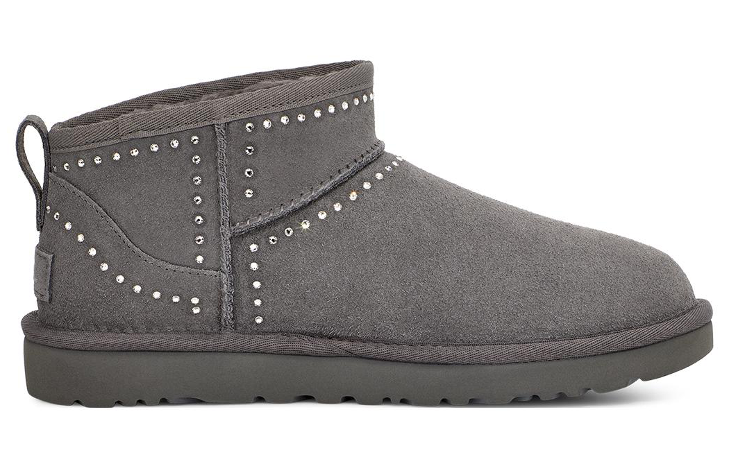 (WMNS) UGG Classic Ultra Mini Bling 'Dark Grey' 1119871-CHRC