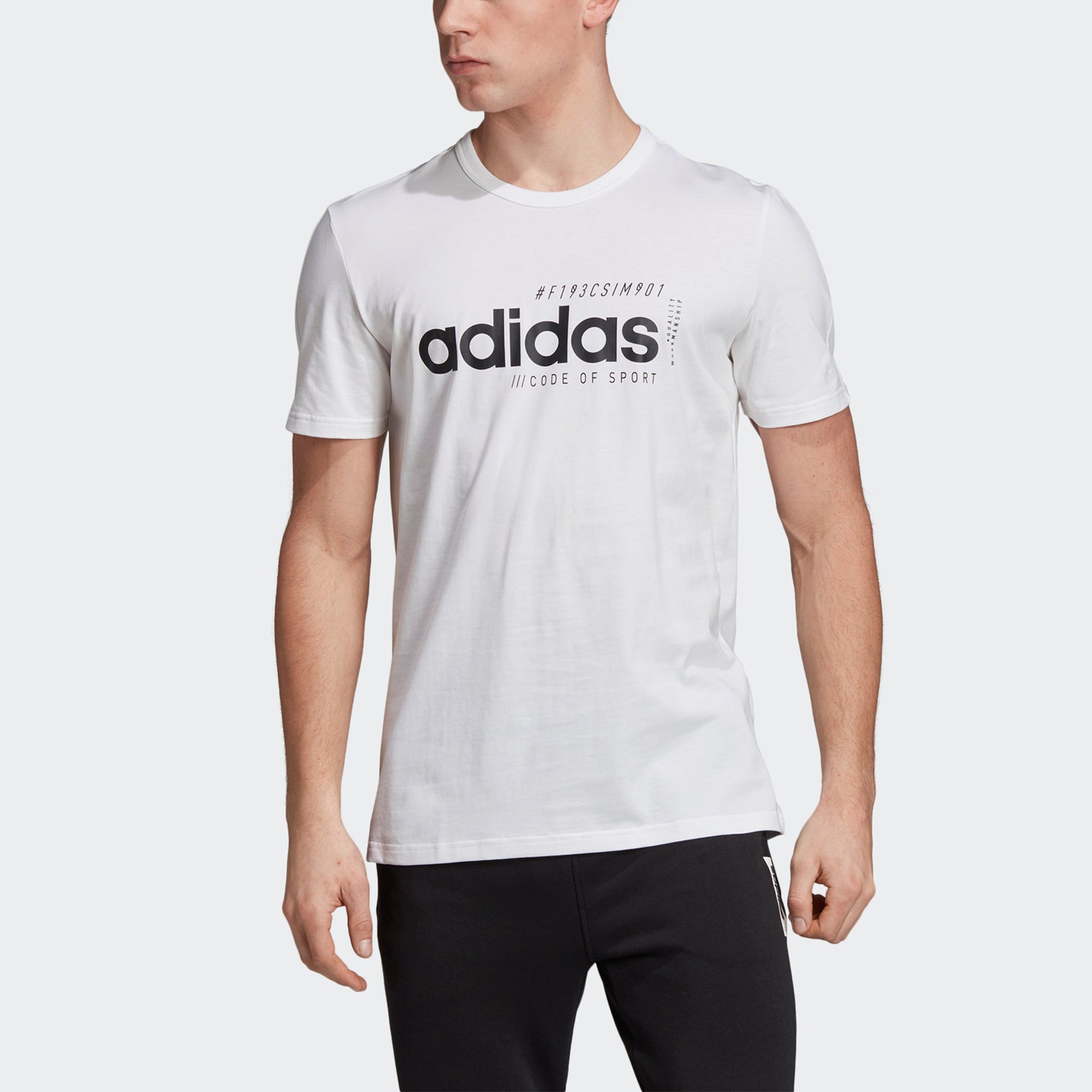 adidas M Bb T Casual Sports Round Neck Short Sleeve White EI4624