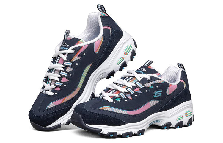 (WMNS) Skechers D'Lites 1.0 Low-Top Running Shoes Blue 149467-NVMT