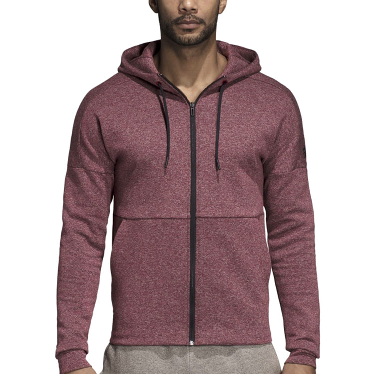 Men's adidas Sports Stylish Knit Red Brown Jacket CY9861