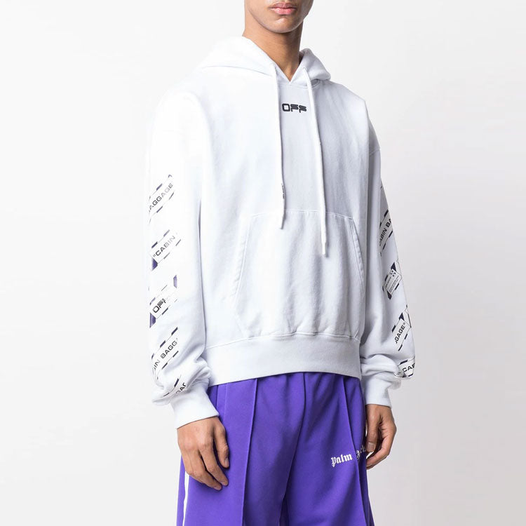 Off-White Arrow Printed Hooded sweater Men White OMBB037S20E300030188