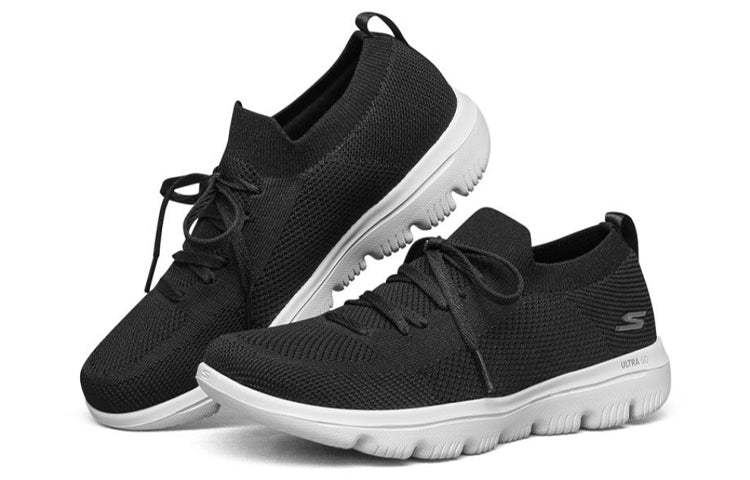 (WMNS) Skechers Go Walk Evolution Ultra 'Black And White' 15779-BKW