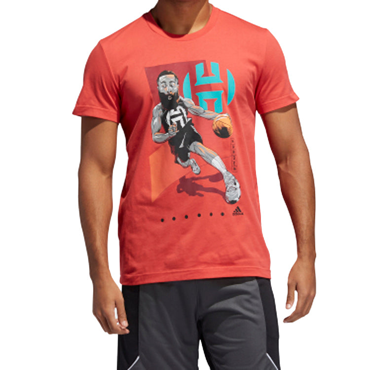 adidas Basketball Sports Short Sleeve Red FT8836