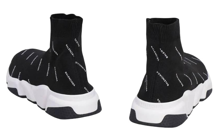 Balenciaga Speed 1.0 Sneakers 'Black Logo Print' 506336W06501006