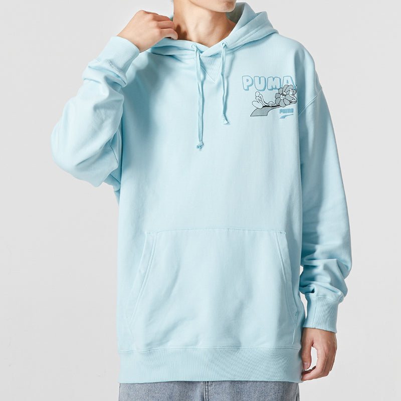 PUMA Downtown Logo Hoodie 'Blue' 537753-30
