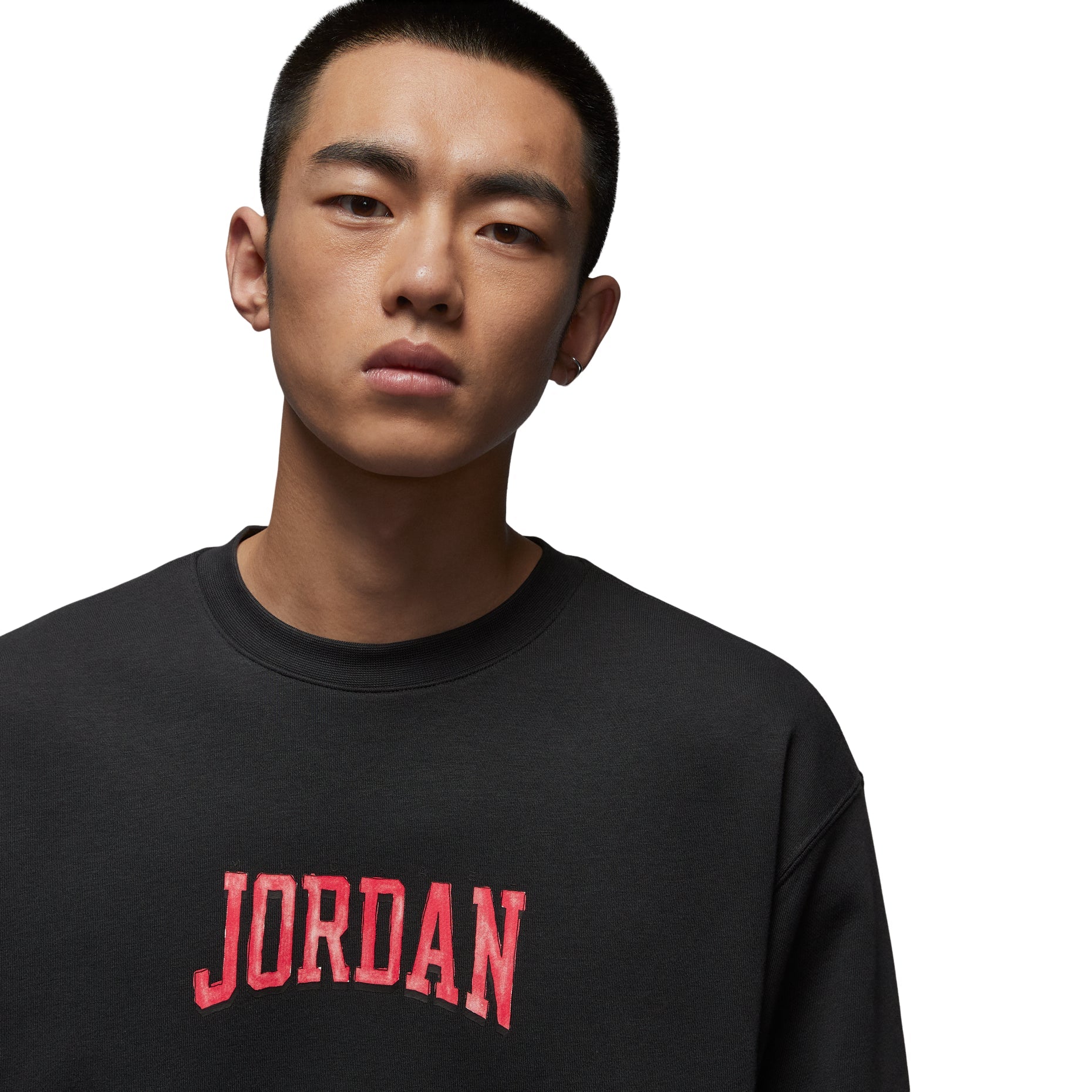 Air Jordan Fleece Graphic Crewneck Sweatshirt 'Off Noir' IR0111-045
