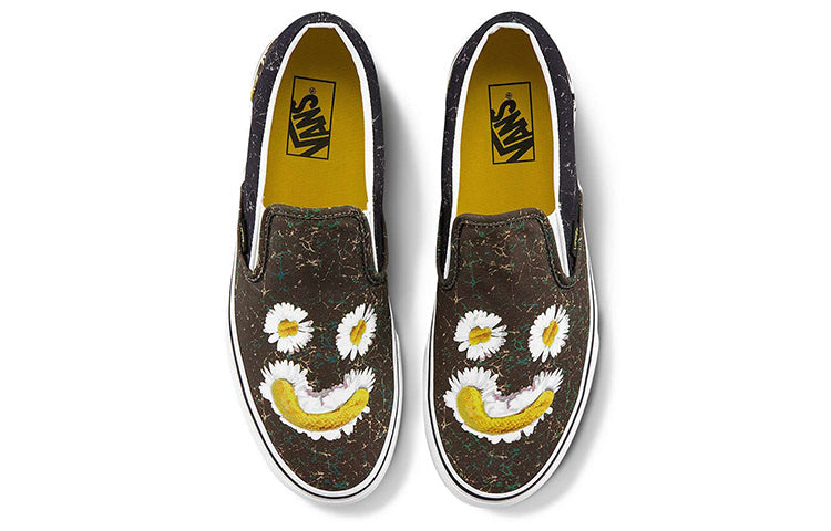 Vans Slip-On Low-Top Canvas Shoes Black/Green VN0A33TB9FV