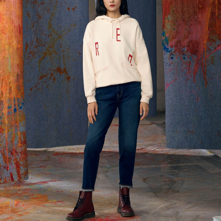 (WMNS) Levi's Printing Hoodie 'Creamy White' A0158-0000