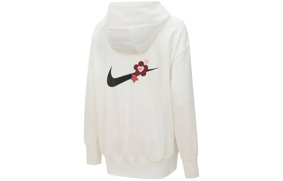 (WMNS) Nike AS NSW VDAY FLC Hoodie GCEL 'White' HF1135-133