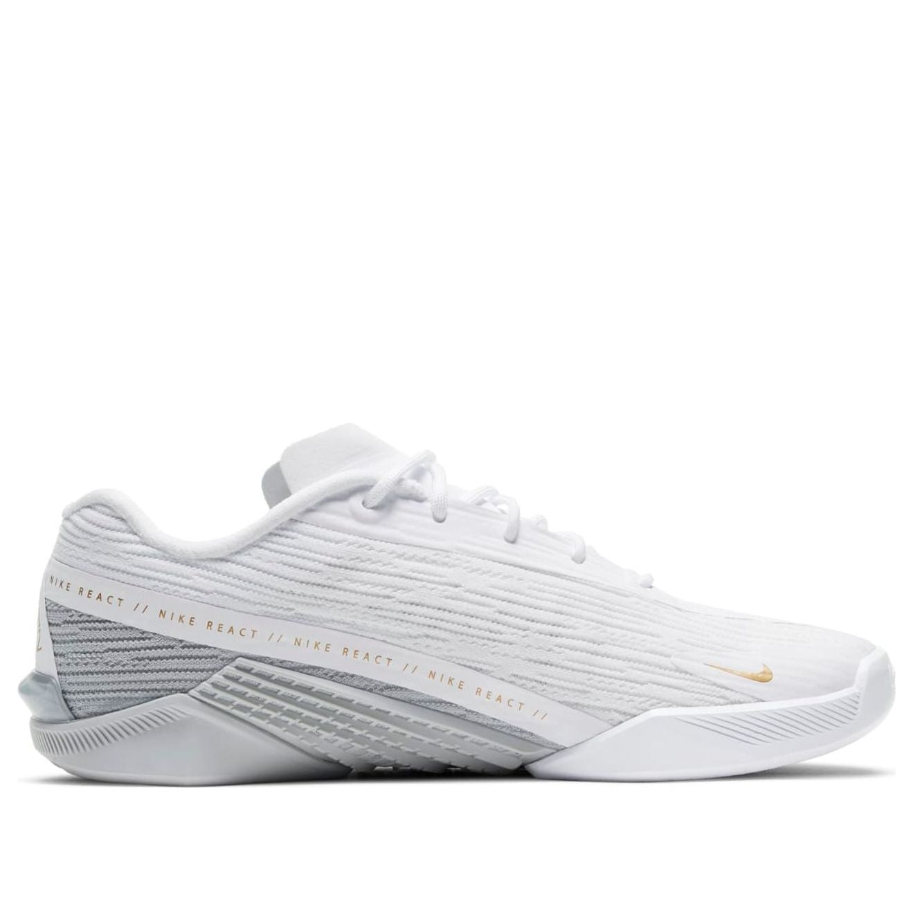 (WMNS) Nike React Metcon Turbo 'White Metallic Gold' CT1249-100