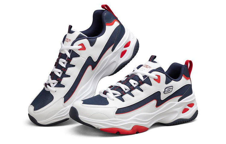 Skechers D'Lites 4.0 Low-Top Running Shoes White/Blue/Red 894006-WNVR