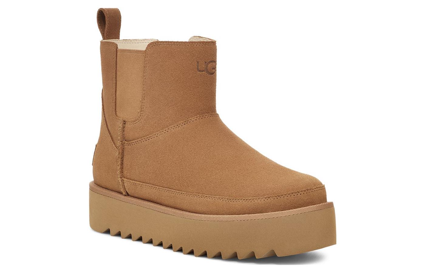 (WMNS) UGG Classic Chelsea Platform Mini Boot 'Chestnut' 1158051-CHE