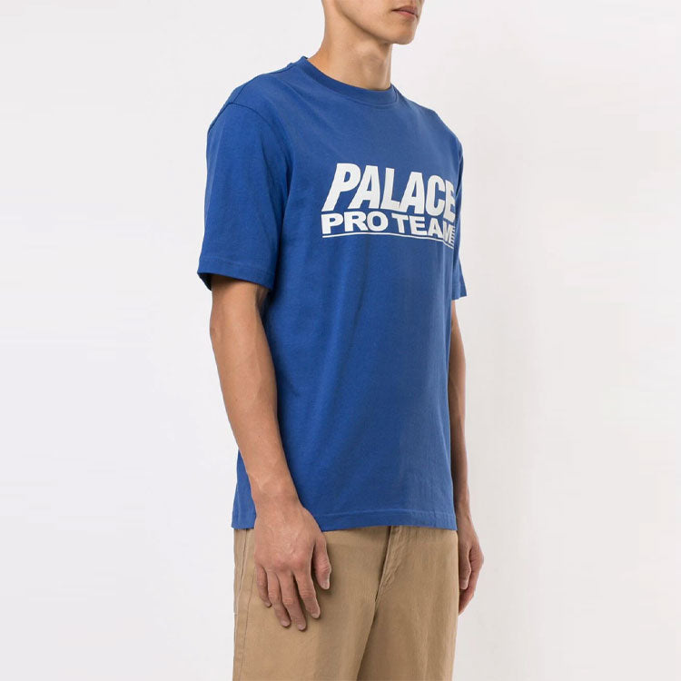 Men's PALACE Logo Printing Round Neck Short Sleeve Blue T-Shirt P16TS110
