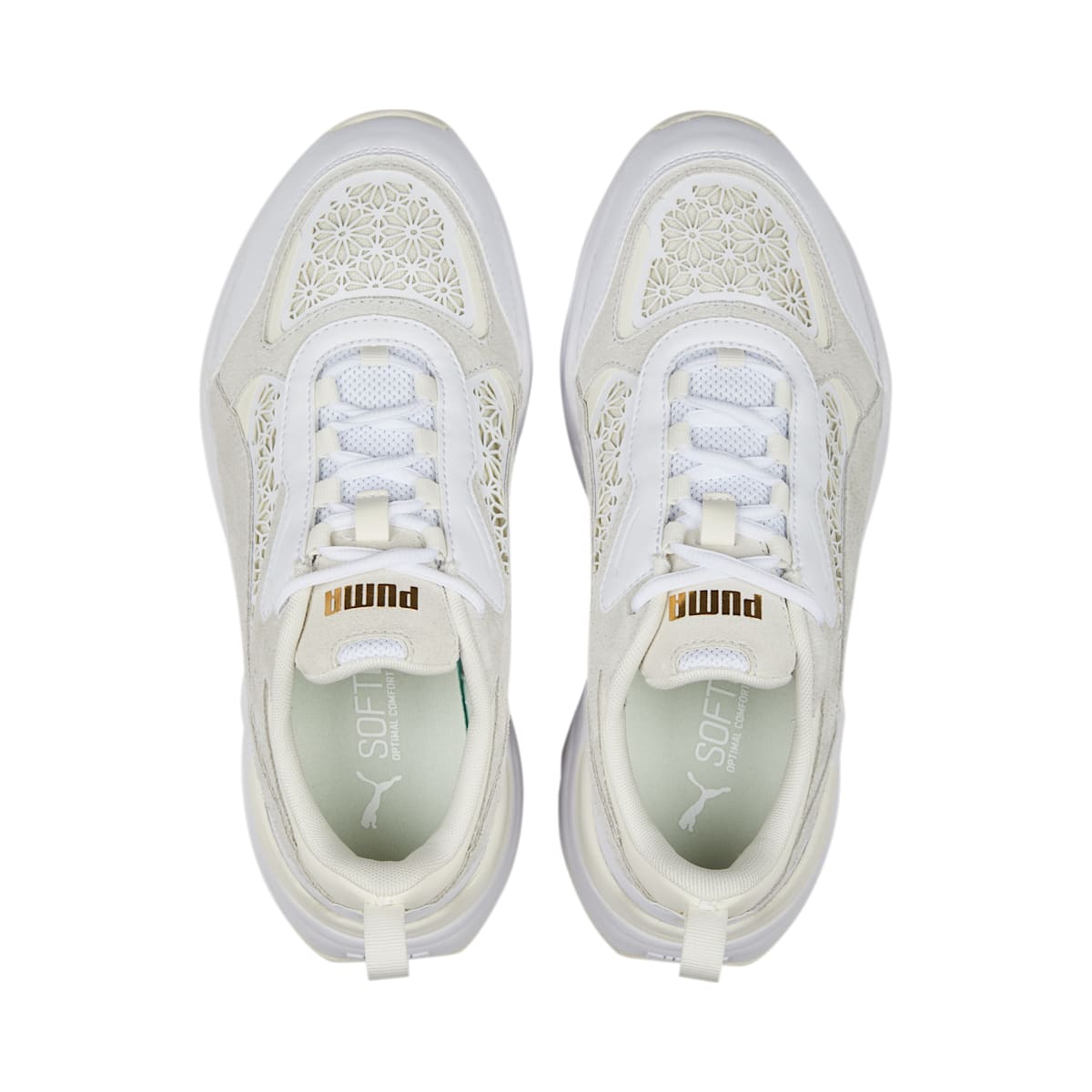 (WMNS) PUMA Cassia Laser Cut 'White Pristine' 389298-01