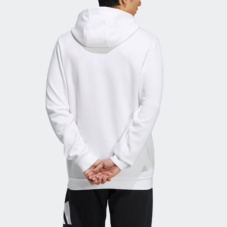 Men's adidas Casual Logo Printing Hooded Long Sleeves White HG4875