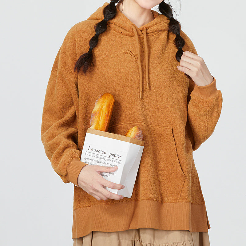 (WMNS) PUMA Winterized Hoodie 'Brown' 672132-74