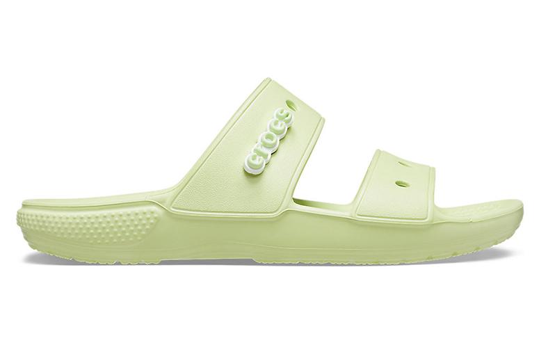 Crocs Classic Clog Cozy Unisex Gray Green Slippers 206761-335
