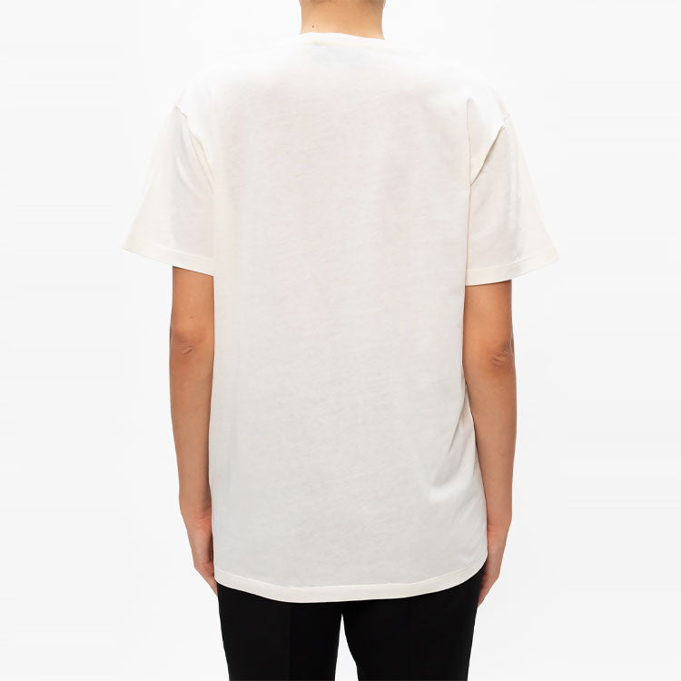 (WMNS) Gucci Bear Decorated Letter Short Sleeve For White 615044-XJCRH-9095