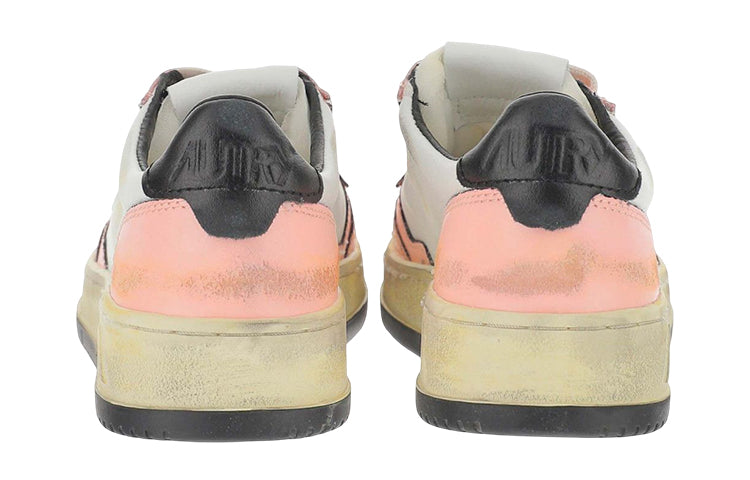 (WMNS) Autry Medalist Super Vintage Low Leather Sneakers 'White Pink Black' AVLW-SV20