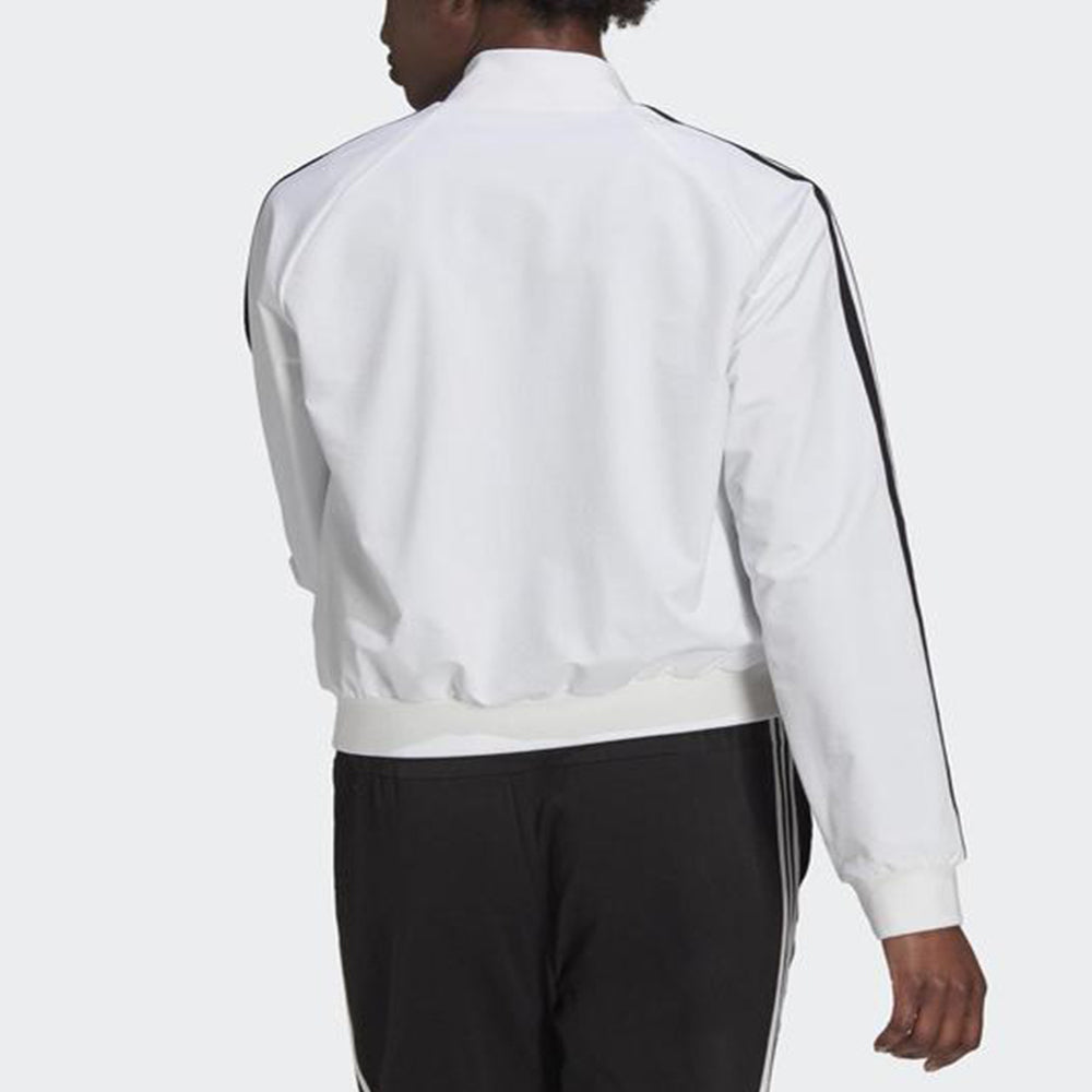 (WMNS) adidas Essentials 3-Stripes Track Jacket Asia Sizing 'White Black' H10180