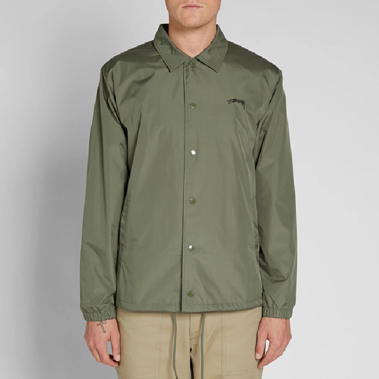 Stussy Back LOGO Printing Coach Jacket Unisex Green 115394