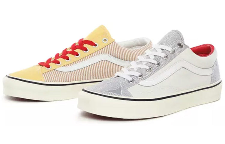 Vans Mismatch Style 36 Mix and Match Stripes Floral 'White Yellow' VN0A3DZ3WS7
