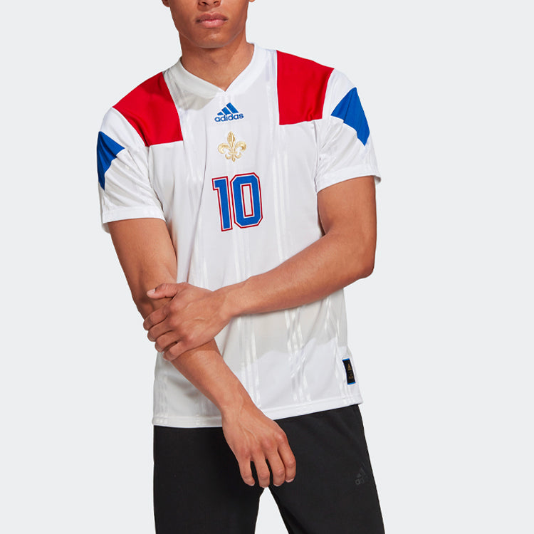 adidas Par Jsy Soccer/Football Training Casual Sports Short Sleeve White FK3571