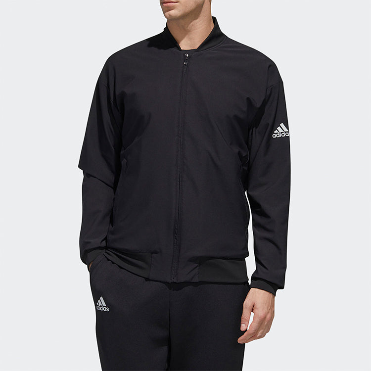Men's adidas logo Tennis Sports Jacket Black FK1411