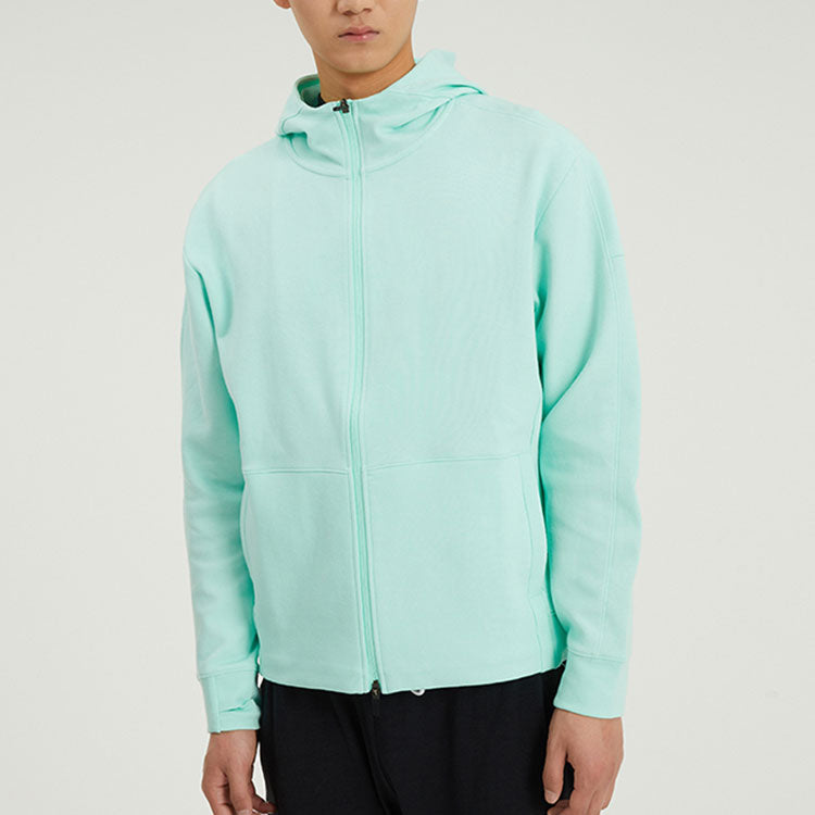 Men's Nike SS22 Solid Color Zipper Cardigan Jacket Mint Green CU6261-379