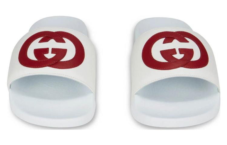 Gucci GG Pattern Leather Slipper White 644756-0R0F0-9083