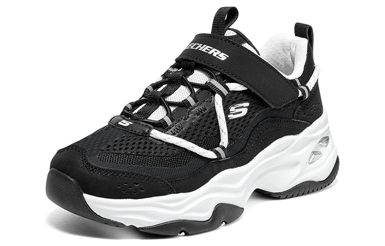 (GS) Skechers D'Lites 4.0 'Black White' 302587L-BKW