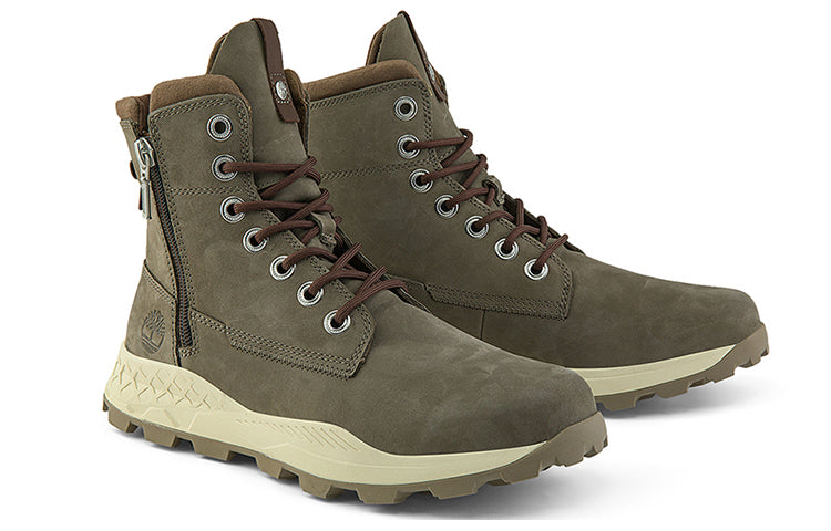Timberland Brooklyn Side Zip Wide Fit Boots 'Dark Brown' A2J6AW