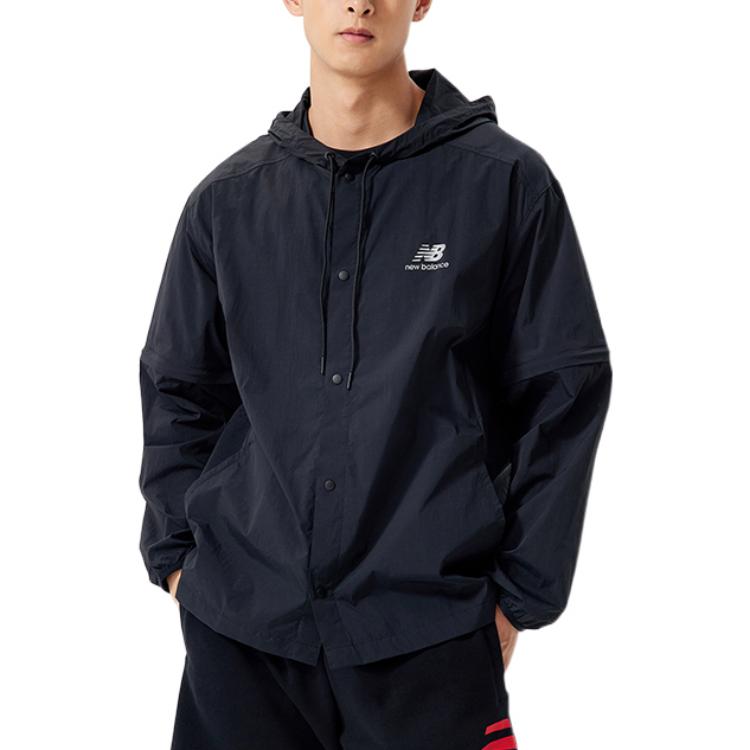 New Balance Logo Print Casual Jacket Asia Sizing 'Black' AMJ22368-BK